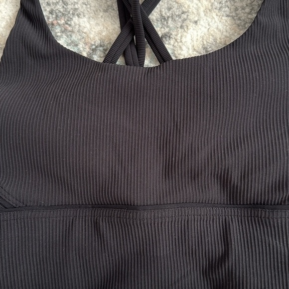 Lululemon Energy Bra *Long Line Texture Size 6 Ribbed - Picture 2 of 5